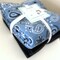 Bandana Handkerchief Blue Anti-Pill Premium No-Sew Throw Fleece Fabric Kit (72x60) with Navy Blue